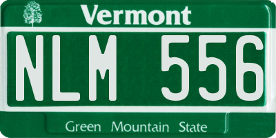 VT license plate NLM556