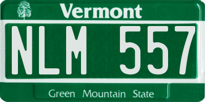 VT license plate NLM557