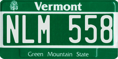 VT license plate NLM558