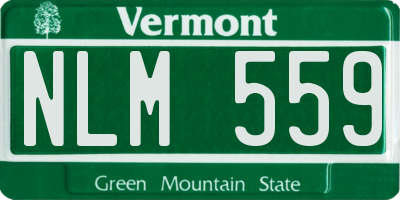 VT license plate NLM559