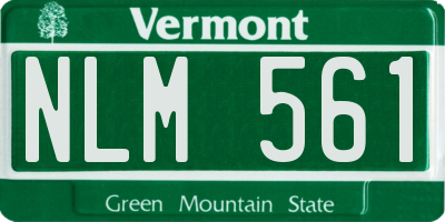 VT license plate NLM561