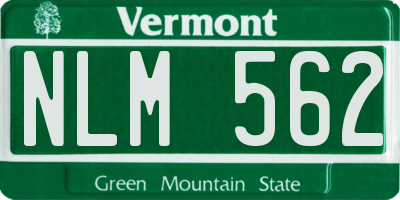 VT license plate NLM562