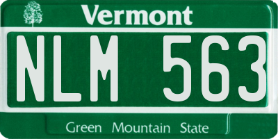 VT license plate NLM563