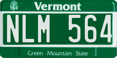 VT license plate NLM564