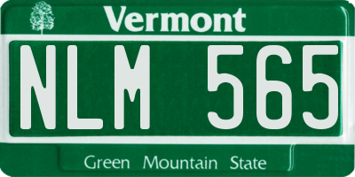 VT license plate NLM565