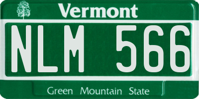 VT license plate NLM566