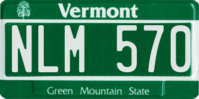 VT license plate NLM570