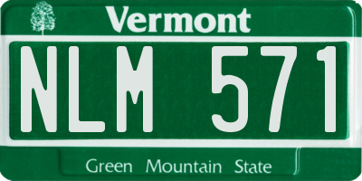 VT license plate NLM571