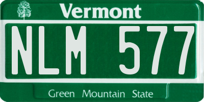 VT license plate NLM577