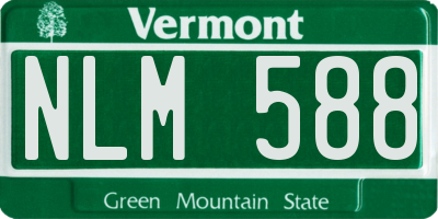 VT license plate NLM588
