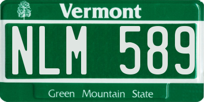 VT license plate NLM589