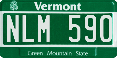 VT license plate NLM590