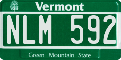 VT license plate NLM592