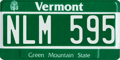 VT license plate NLM595