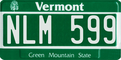 VT license plate NLM599