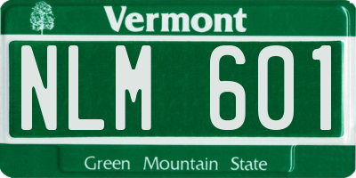VT license plate NLM601