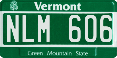 VT license plate NLM606