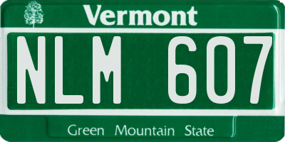 VT license plate NLM607