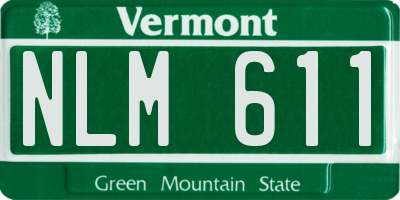 VT license plate NLM611