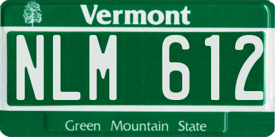 VT license plate NLM612