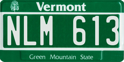VT license plate NLM613
