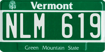 VT license plate NLM619