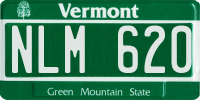 VT license plate NLM620