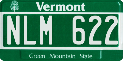 VT license plate NLM622