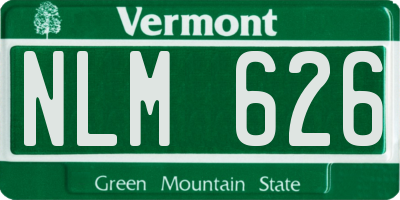 VT license plate NLM626