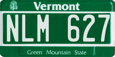 VT license plate NLM627