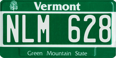 VT license plate NLM628