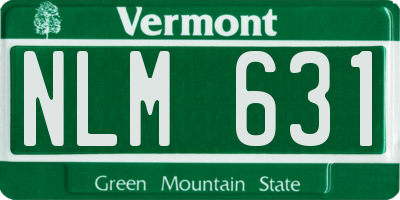 VT license plate NLM631