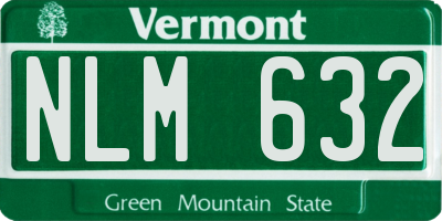 VT license plate NLM632