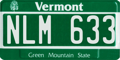 VT license plate NLM633