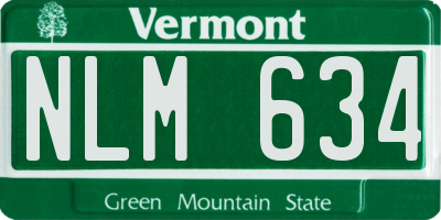 VT license plate NLM634