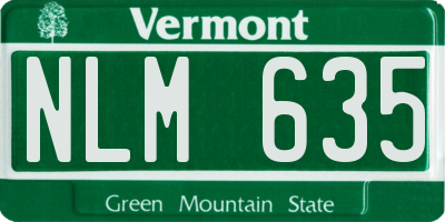 VT license plate NLM635