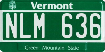 VT license plate NLM636