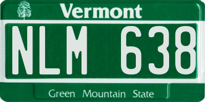 VT license plate NLM638