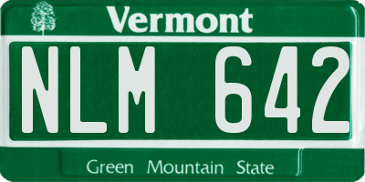 VT license plate NLM642