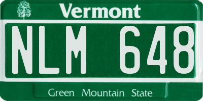 VT license plate NLM648