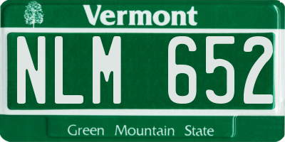 VT license plate NLM652