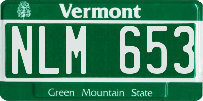 VT license plate NLM653
