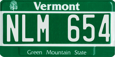 VT license plate NLM654