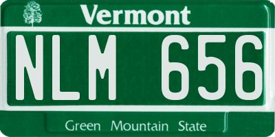 VT license plate NLM656