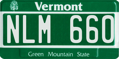 VT license plate NLM660