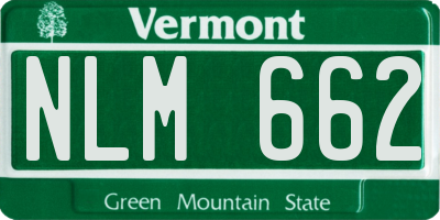 VT license plate NLM662