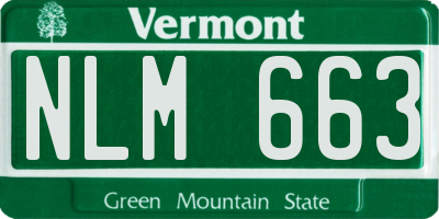 VT license plate NLM663