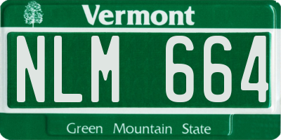 VT license plate NLM664