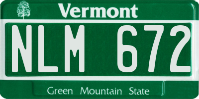VT license plate NLM672
