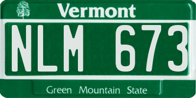 VT license plate NLM673